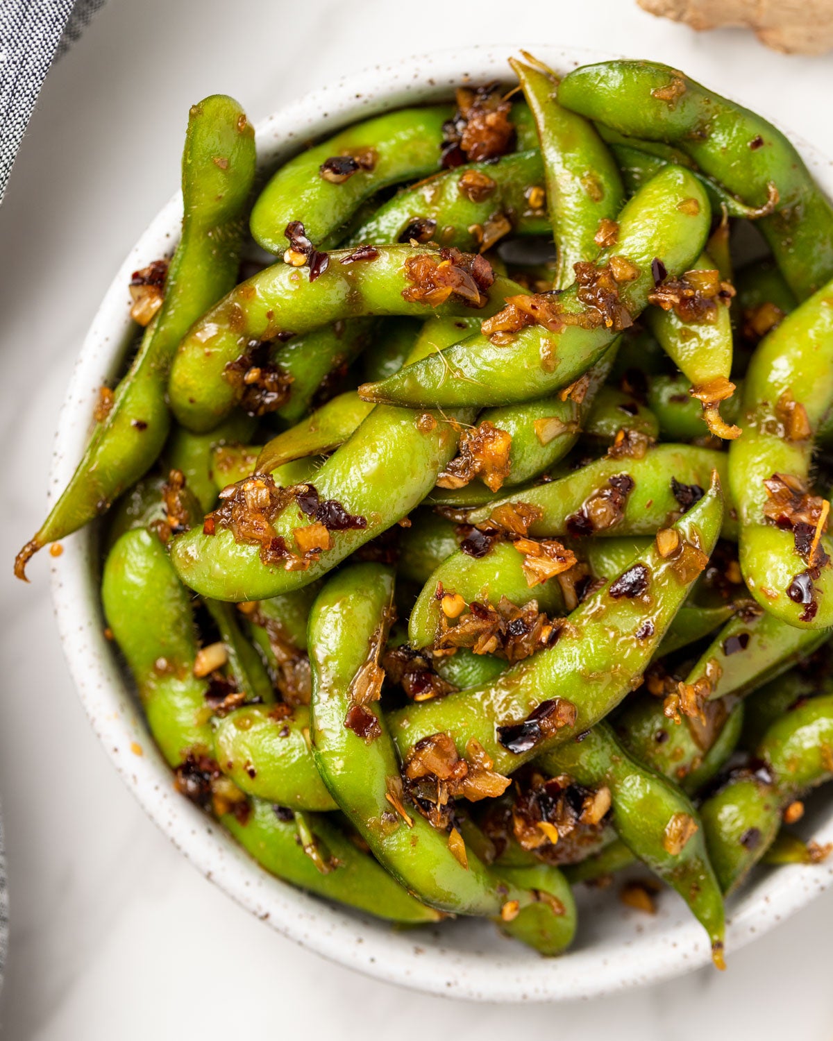 soy garlic edamame